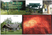 Photos of gates, carvings & Visitor Centre